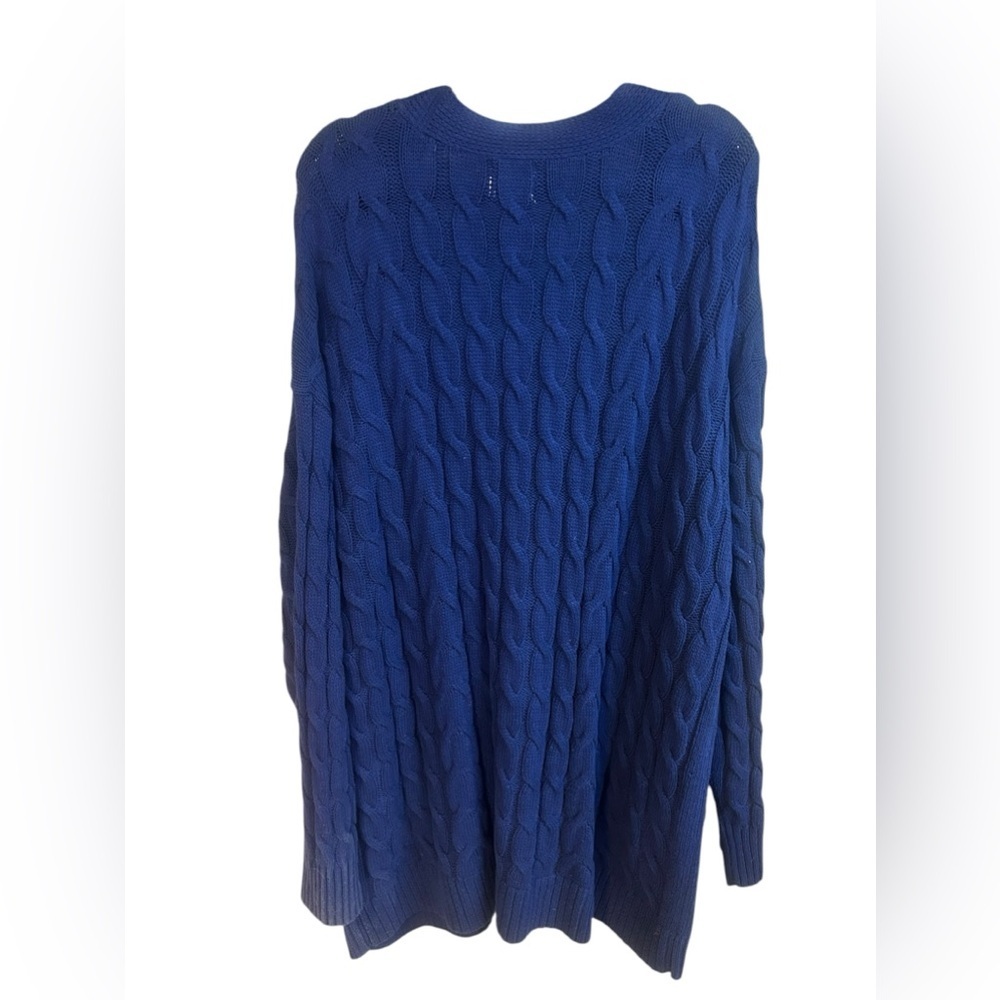 St. John’s Bay NWT Womens Navy Cable Knit Cardigan 3X - Picture 2 of 3